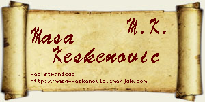 Maša Keskenović vizit kartica
